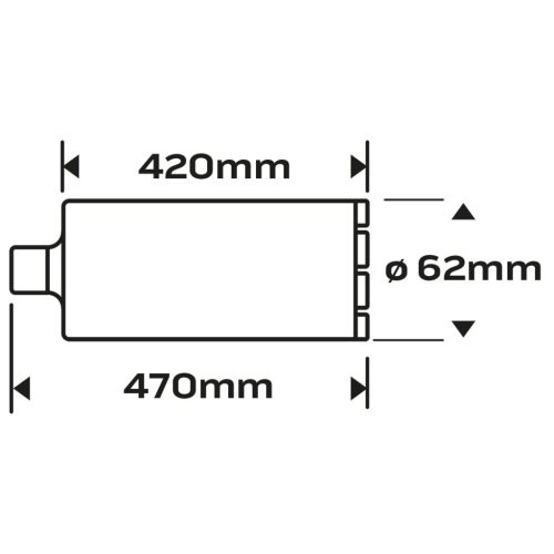 Neo Tools Gyémánt magfúró korona, 62x450mm, 6 szegmenses, 58G540 géphez 1,1/4"