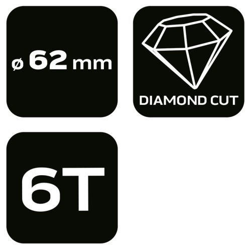 Neo Tools Gyémánt magfúró korona, 62x450mm, 6 szegmenses, 58G540 géphez 1,1/4"