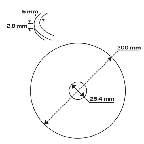 Neo Tools Gyémánt vágókorong 200x25.4mm turbo