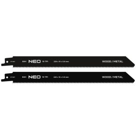   Neo Tools Orrfűrészlap 250mm, fém, INOX, fa, réz, műanyag, alu, 2db