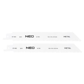   Neo Tools Orrfűrészlap 150mm, fém, INOX, fa, réz, műanyag, alu, 2db