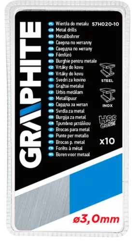 Graphite Csigafúró HSS-Cobalt 5% 3mm, 10db