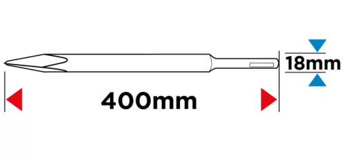 Graphite Hegyesvéső SDS-Max önélező 18x400mm