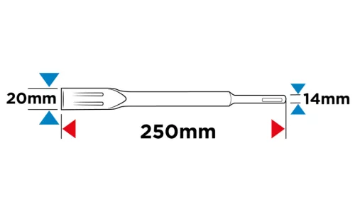 Graphite Laposvéső SDS-Plus 20x250mm