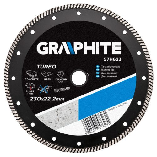 Graphite Gyémánt vágókorong 230mm turbo vékony
