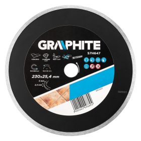   Graphite Gyémánt vágókorong 230mm vizes, 59G891 csempevágóhoz