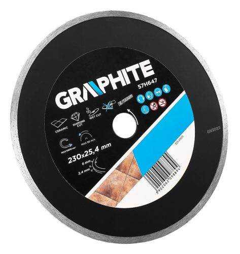 Graphite Gyémánt vágókorong 230mm vizes, 59G891 csempevágóhoz