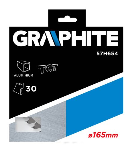 Graphite Körfűrészlap keményfém fogakkal, 165x30mm, 30 fog aluminium