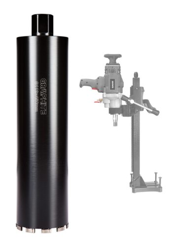 Graphite Gyémánt magfúró korona, 112x450mm, 10 szegmenses, 58G540 géphez 1,1/4"