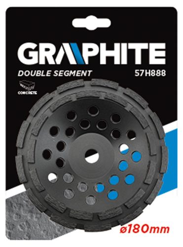 Graphite Gyémánt csiszolókorong 180x5x22.2mm, dupla szegmenses