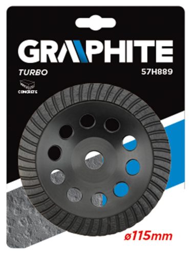 Graphite Gyémánt csiszolókorong 115x5x22.2mm, turbo