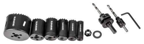 Graphite Körkivágó készlet, Bi-Metál, HSS-CO8%, 19,25,30,35,40,68mm