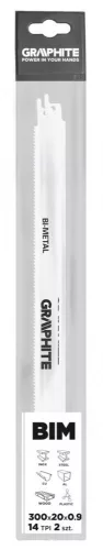 Graphite orrfűrészlap 300x20x0,9 14tpi 2db/csomag