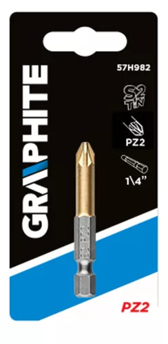 Graphite Csavarhúzó bit PZ2, 50mm, 1/4"