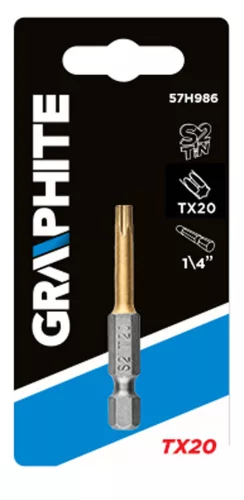 Graphite Csavarhúzó bit Torx 20, 50mm, 1/4"