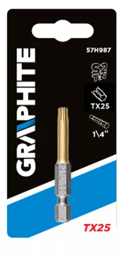 Graphite Csavarhúzó bit Torx 25, 50mm, 1/4"