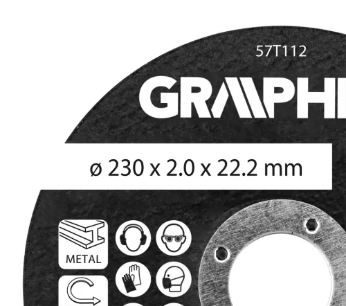 Graphite Vágókorong fémhez, alumínium oxid 230x2x22,2  41 A46-S-BF