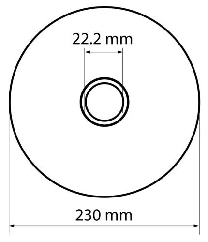 Graphite Vágókorong fémhez, alumínium oxid 230x2x22,2  41 A46-S-BF