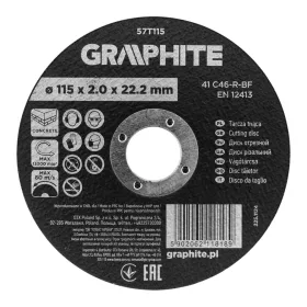   Graphite Vágókorong kőhöz, alumínium oxid 115x2x22,2 41 C46-R-BF