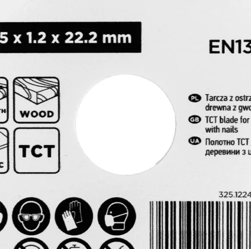 Graphite Vágókorong karbidszemcsés, műanyaghoz, szeges fához, univerzális 115x1,2x22,2