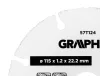 Graphite Vágókorong karbidszemcsés, műanyaghoz, szeges fához, univerzális 115x1,2x22,2