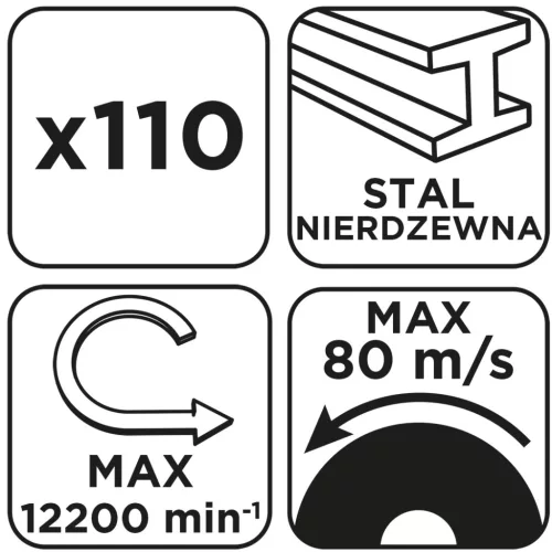 Graphite Vágókorong fémhez, korund 125x1x22,2 INOX 41 A60-T-BF, 110db