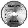Graphite Körfűrészlap, keményfém fogakkal, 230x30mm, 80fog