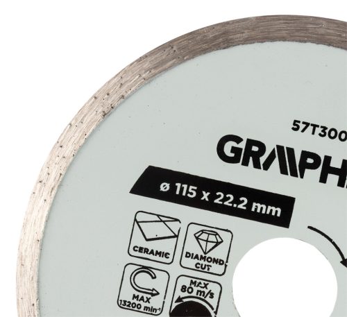 Graphite Gyémánt vágókorong 115x22.2mm, vizes