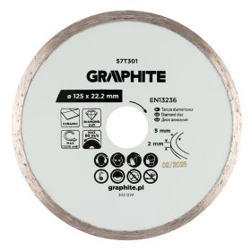 Graphite Gyémánt vágókorong 125x22.2mm, vizes