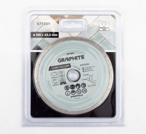 Graphite Gyémánt vágókorong 125x22.2mm, vizes