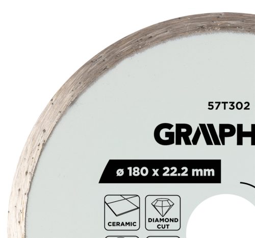 Graphite Gyémánt vágókorong 180x22.2mm, vizes