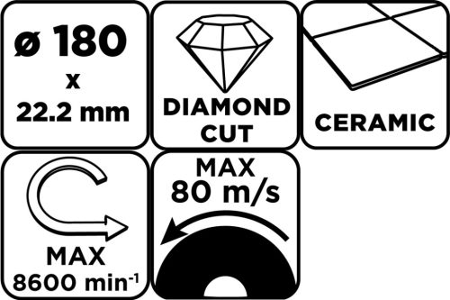 Graphite Gyémánt vágókorong 180x22.2mm, vizes