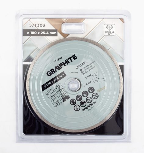 Graphite Gyémánt vágókorong 180x25,4mm, vizes