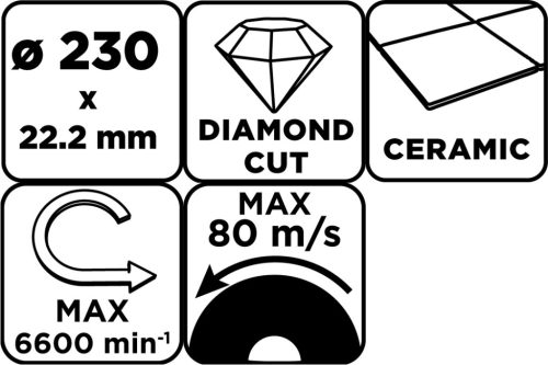 Graphite Gyémánt vágókorong 230x22.2mm, vizes