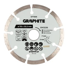   Graphite Gyémánt vágókorong 115x22.2mm, szegmenses, száraz