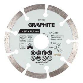   Graphite Gyémánt vágókorong 125x22.2mm, szegmenses, száraz