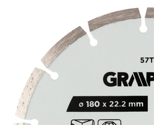 Graphite Gyémánt vágókorong 180x22.2mm, szegmenses, száraz