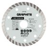 Graphite Gyémánt vágókorong 125x22.2mm, turbo, száraz és vizes