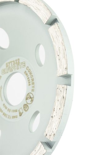 Graphite Gyémánt csiszolókorong 125x22.2mm, szegmenses, 1 soros, száraz