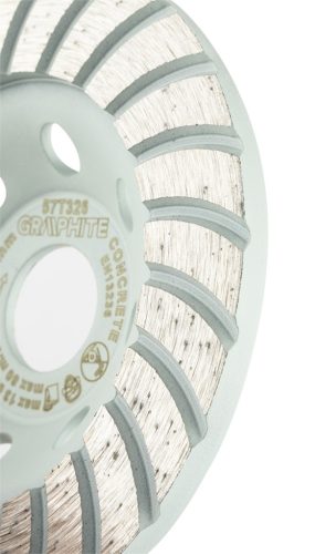 Graphite Gyémánt csiszolókorong 115x22.2mm, turbo, száraz