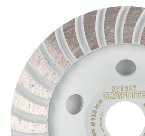 Graphite Gyémánt csiszolókorong 125x22.2mm, turbo, száraz