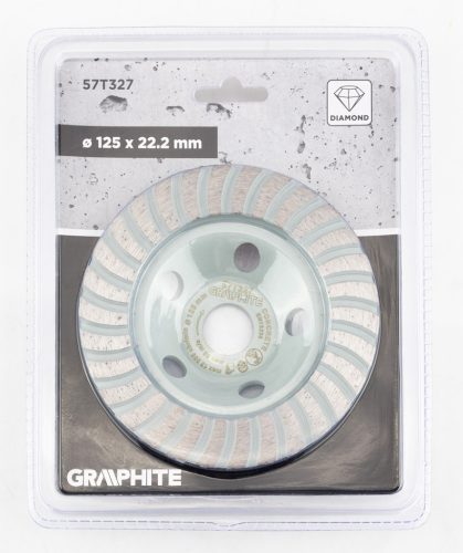 Graphite Gyémánt csiszolókorong 125x22.2mm, turbo, száraz