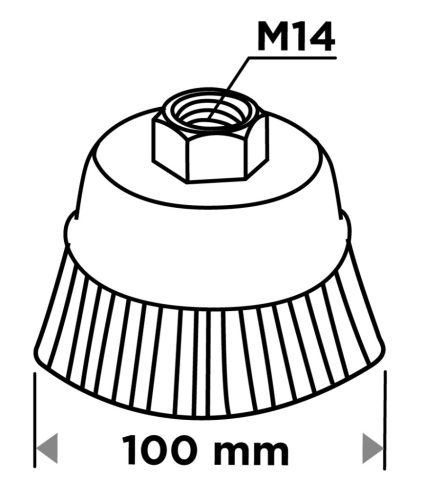 Graphite Drótkorong, fazék, hullámos, 100mm, M14