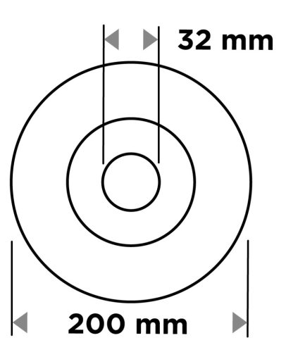 Graphite Drótkorong, tányér, hullámos, 200x32mm, asztali gépekre