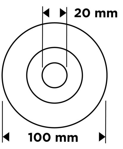 Graphite Drótkorong, tányér, hullámos, 100x20mm, asztali gépekre