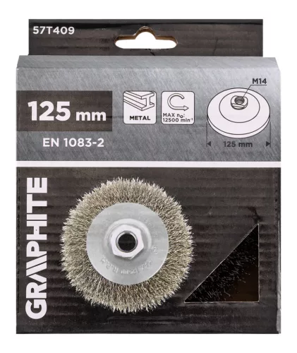 Graphite Drótkorong, tányér, hullámos, 125mm, M14