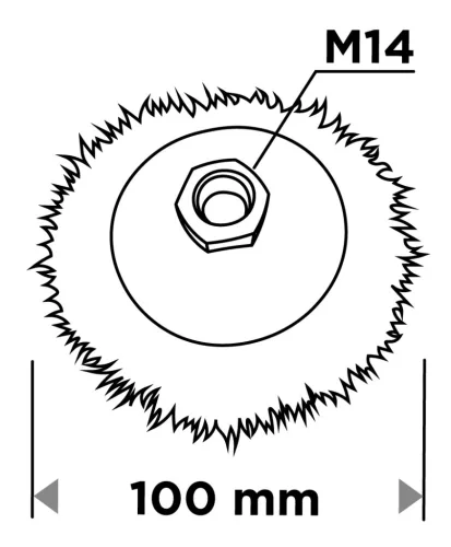 Graphite Drótkorong, tányér, hullámos, 100mm, M14