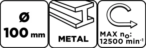 Graphite Drótkorong, tányér, hullámos, 100mm, M14