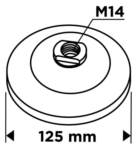 Graphite Drótkorong, tányér, sodrott, 125mm, M14