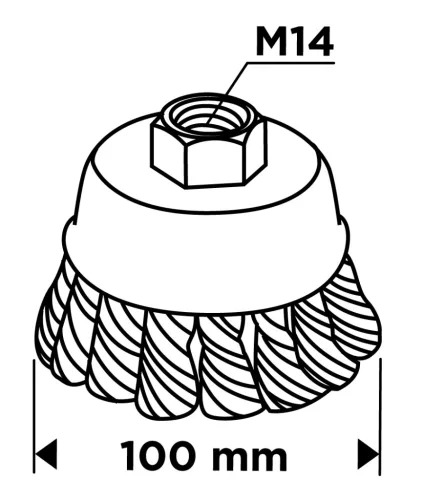 Graphite Drótkorong, fazék, sodrott, 100mm, M14